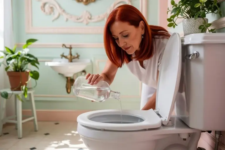 Acqua calda e aceto: il segreto per il WC splendente senza strofinare