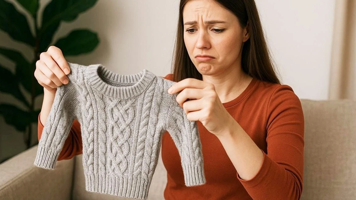 Il tuo maglione rimpicciolito? Recuperalo con il balsamo capelli in 4 semplici passi