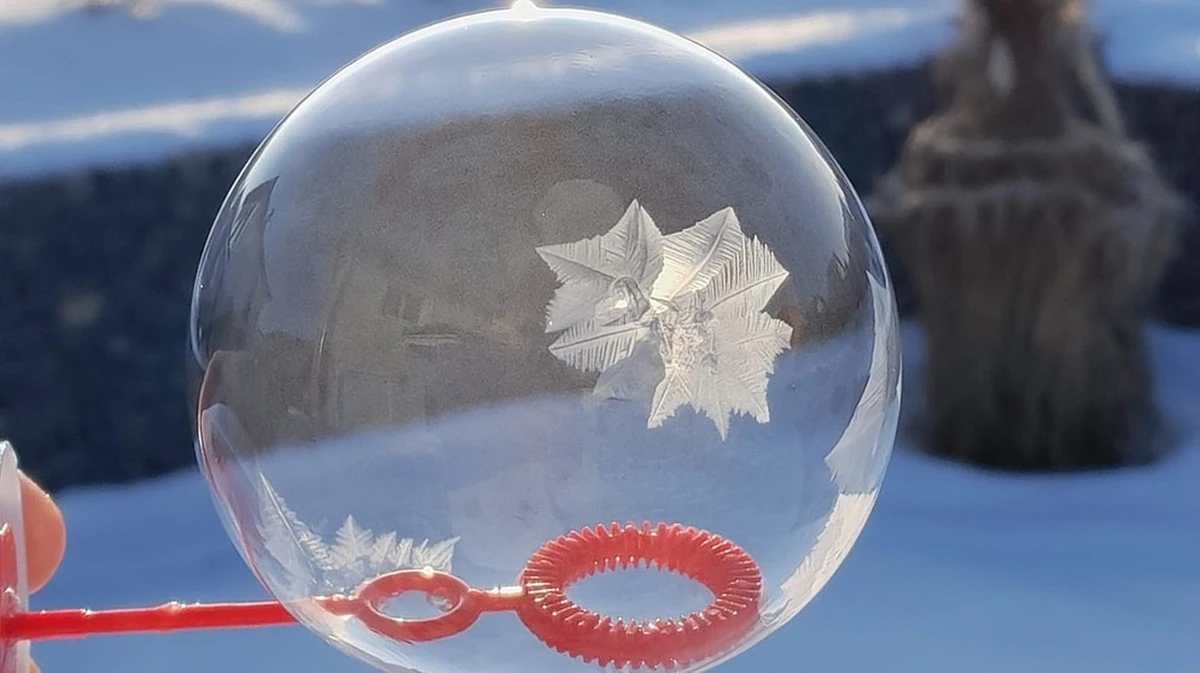 La bolla di sapone ghiacciata che incanta l'inverno: un trucco DIY per un effetto WOW