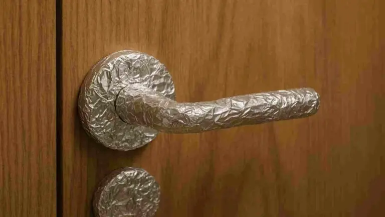 Perché gli esperti avvolgono le maniglie delle porte con la carta stagnola: la spiegazione è geniale