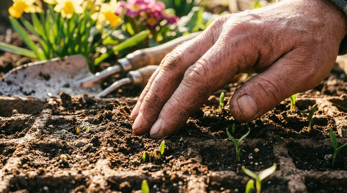 Non aspettare aprile: questo segnale invisibile sotto terra ti fa guadagnare tre settimane di raccolto nell'orto e protegge i tuoi alberi da frutto