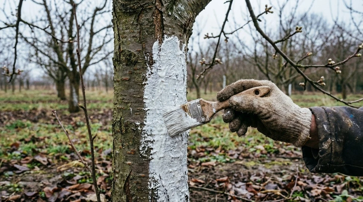Non è per estetica: ecco perché tronchi degli alberi da frutto diventano bianchi in primavera