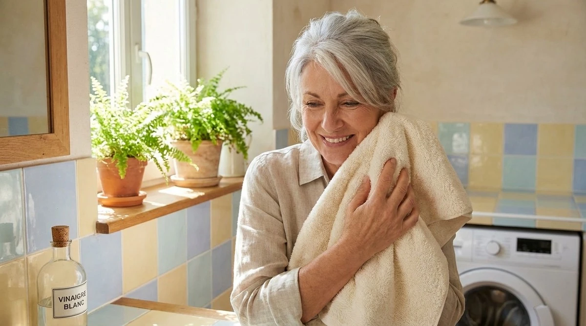 Serviettes rêches? L'astuce du vinaigre blanc et bicarbonate va révolutionner votre linge.
